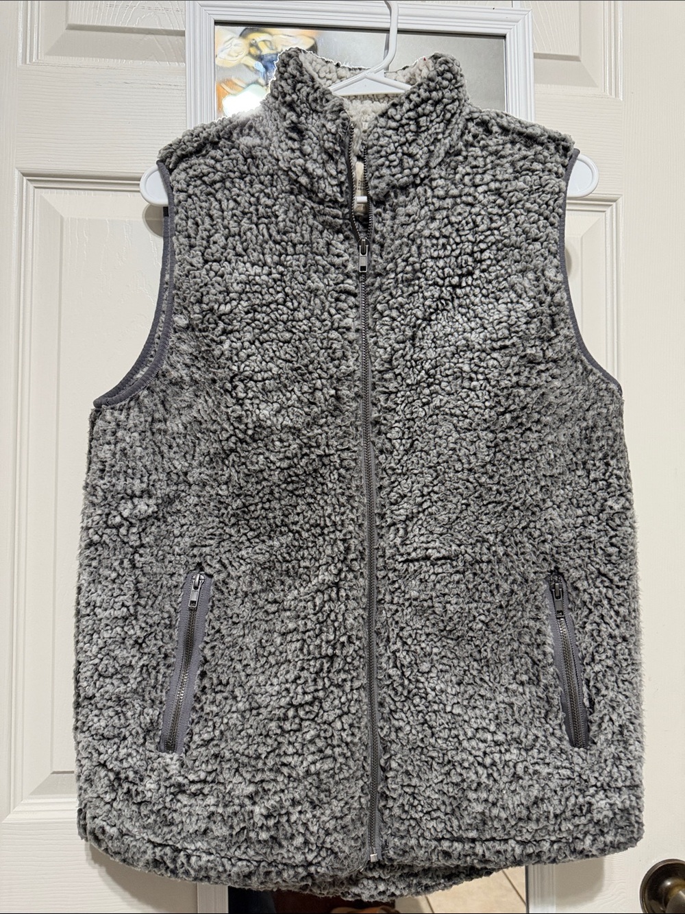 Thread & Supply Gray Sherpa Zip Vest
